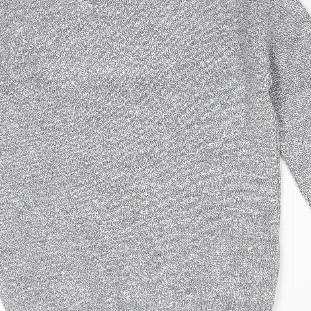 Sonic Mens Grey  Acrylic Pullover Sweatshirt Size S