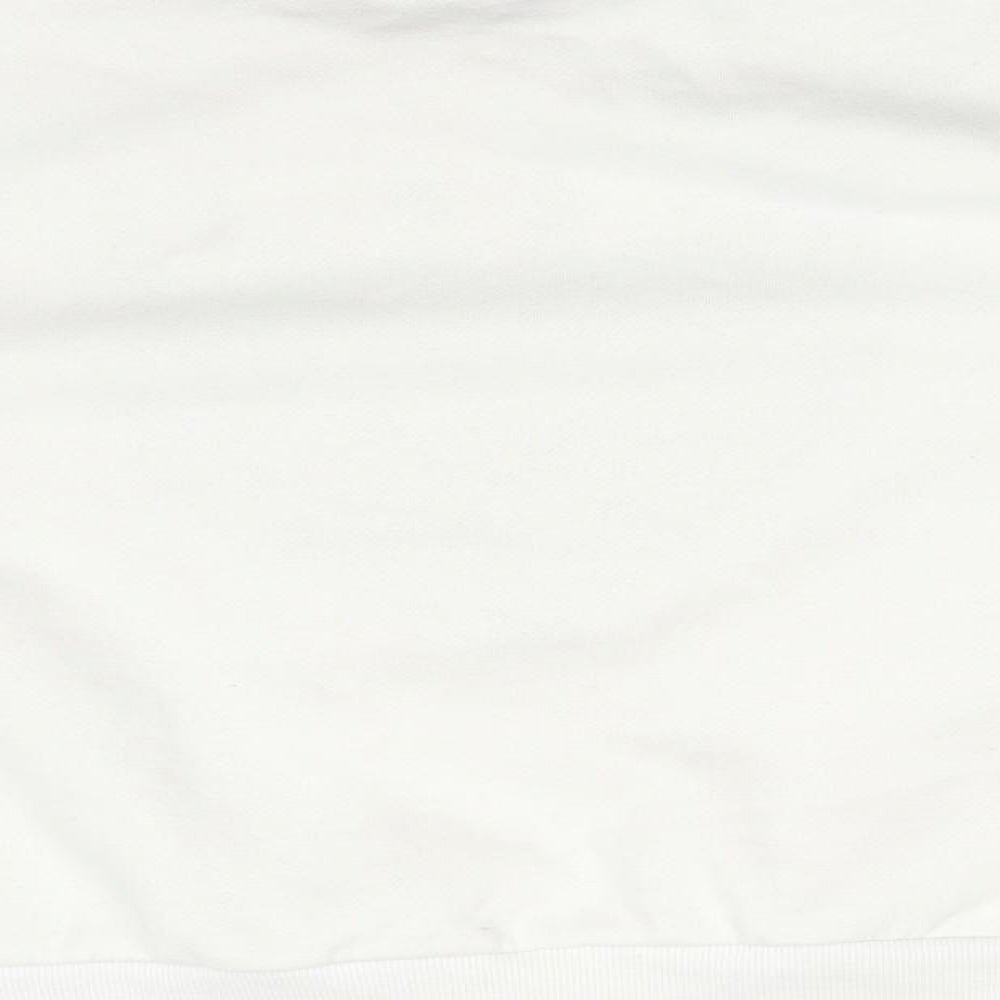 Primark Womens White  Cotton Pullover Sweatshirt Size 8   - WILD AT LOVE