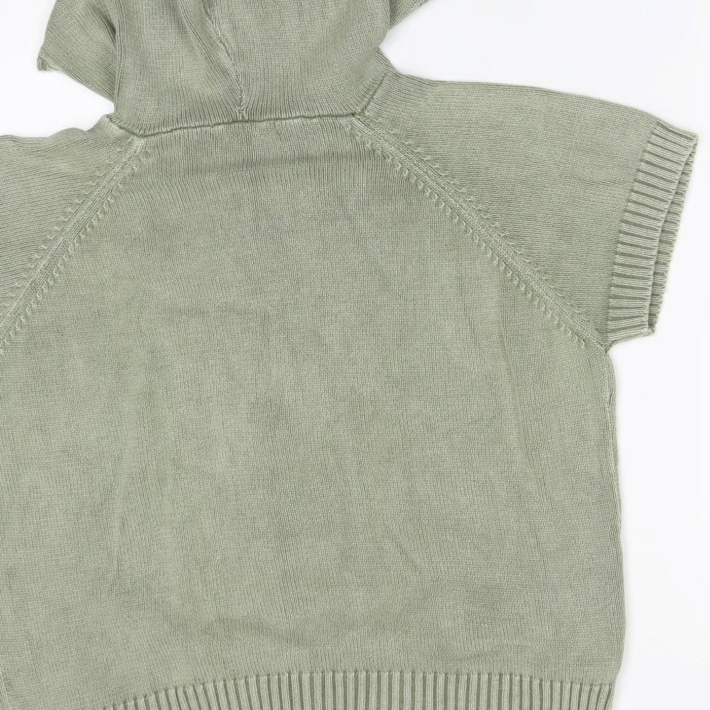 George Womens Green  Cotton Full Zip Hoodie Size 24