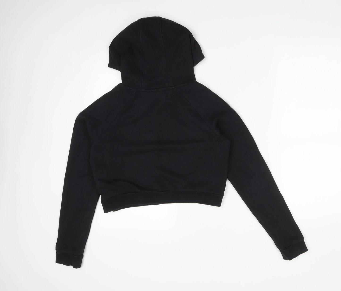adidas Womens Black  Cotton Pullover Hoodie Size 8