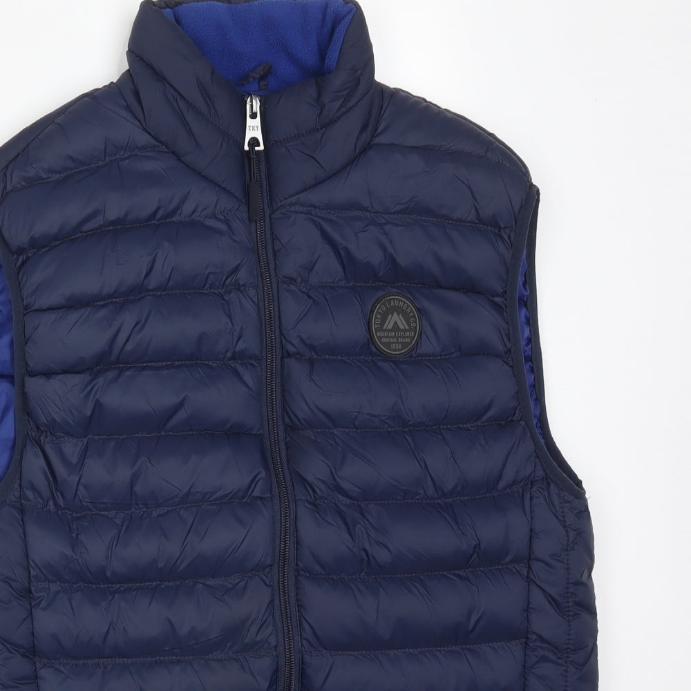 TOKYO LAUNDRY CO Mens Blue   Gilet Coat Size S