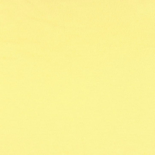 Envy Womens Yellow Striped Acrylic Basic T-Shirt Size L Round Neck