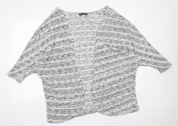 Atmosphere Womens Multicoloured  Striped Polyester Cardigan Jumper Size M