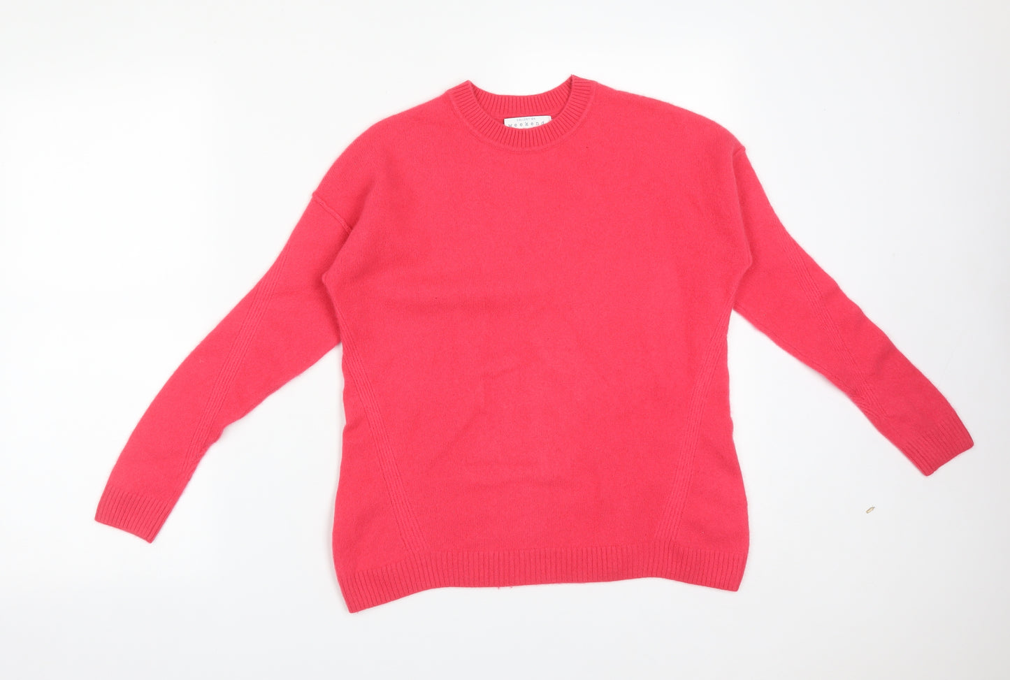 John Lewis Womens Pink  Cashmere Basic T-Shirt Size 10 Crew Neck