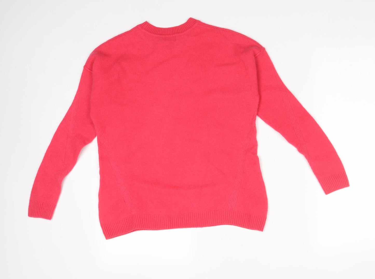 John Lewis Womens Pink  Cashmere Basic T-Shirt Size 10 Crew Neck