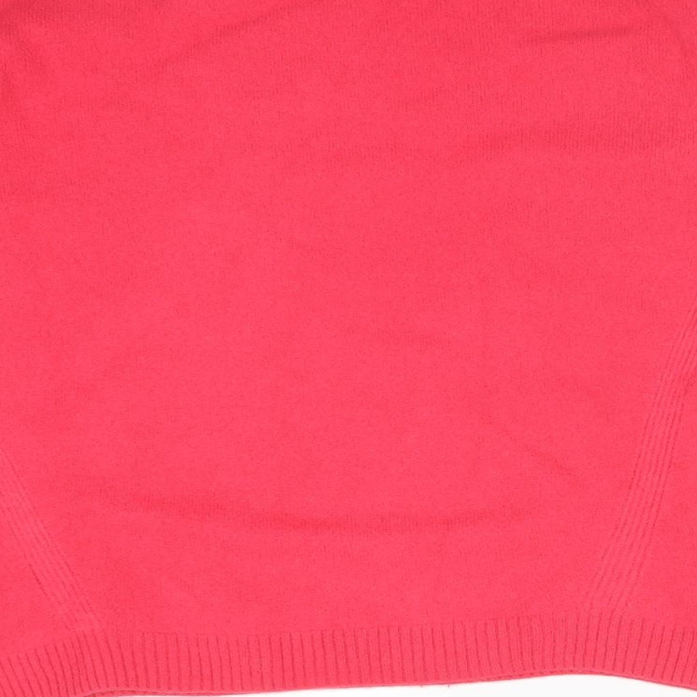 John Lewis Womens Pink  Cashmere Basic T-Shirt Size 10 Crew Neck