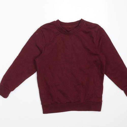 George Boys Red  Cotton Pullover Sweatshirt Size 5-6 Years
