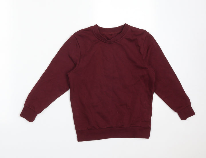 George Boys Red Cotton Pullover Sweatshirt Size 5-6 Years