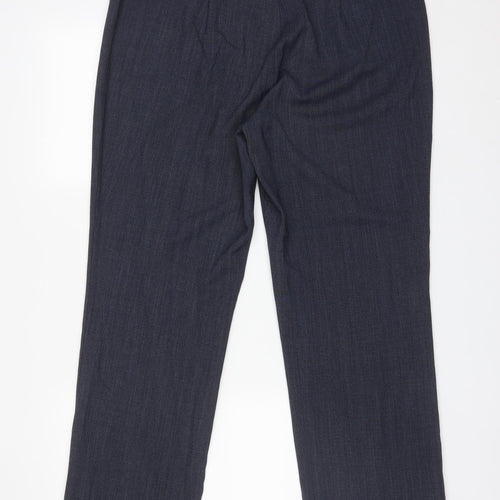M&S Womens Blue  Polyester Dress Pants Trousers Size 18 L29 in Regular