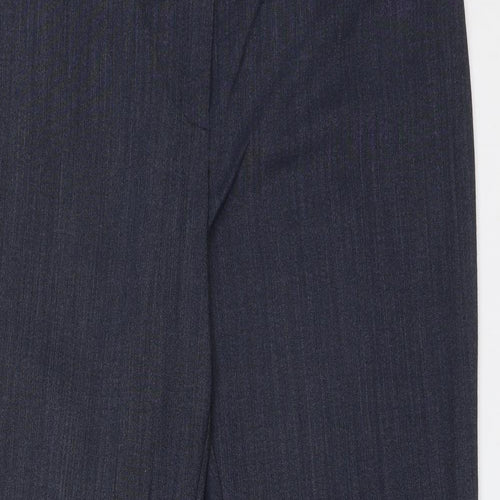 M&S Womens Blue  Polyester Dress Pants Trousers Size 18 L29 in Regular