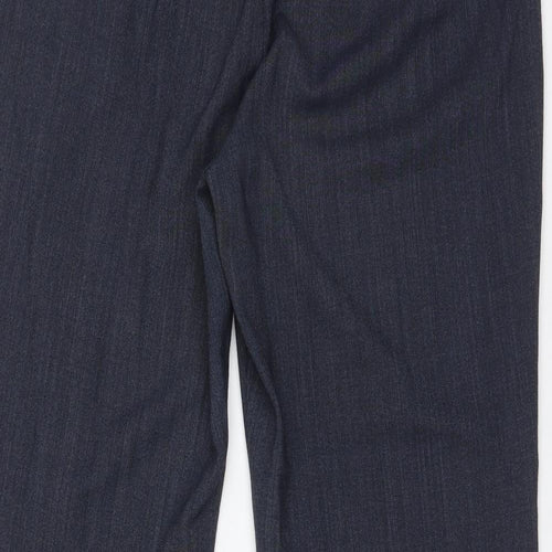 M&S Womens Blue  Polyester Dress Pants Trousers Size 18 L29 in Regular