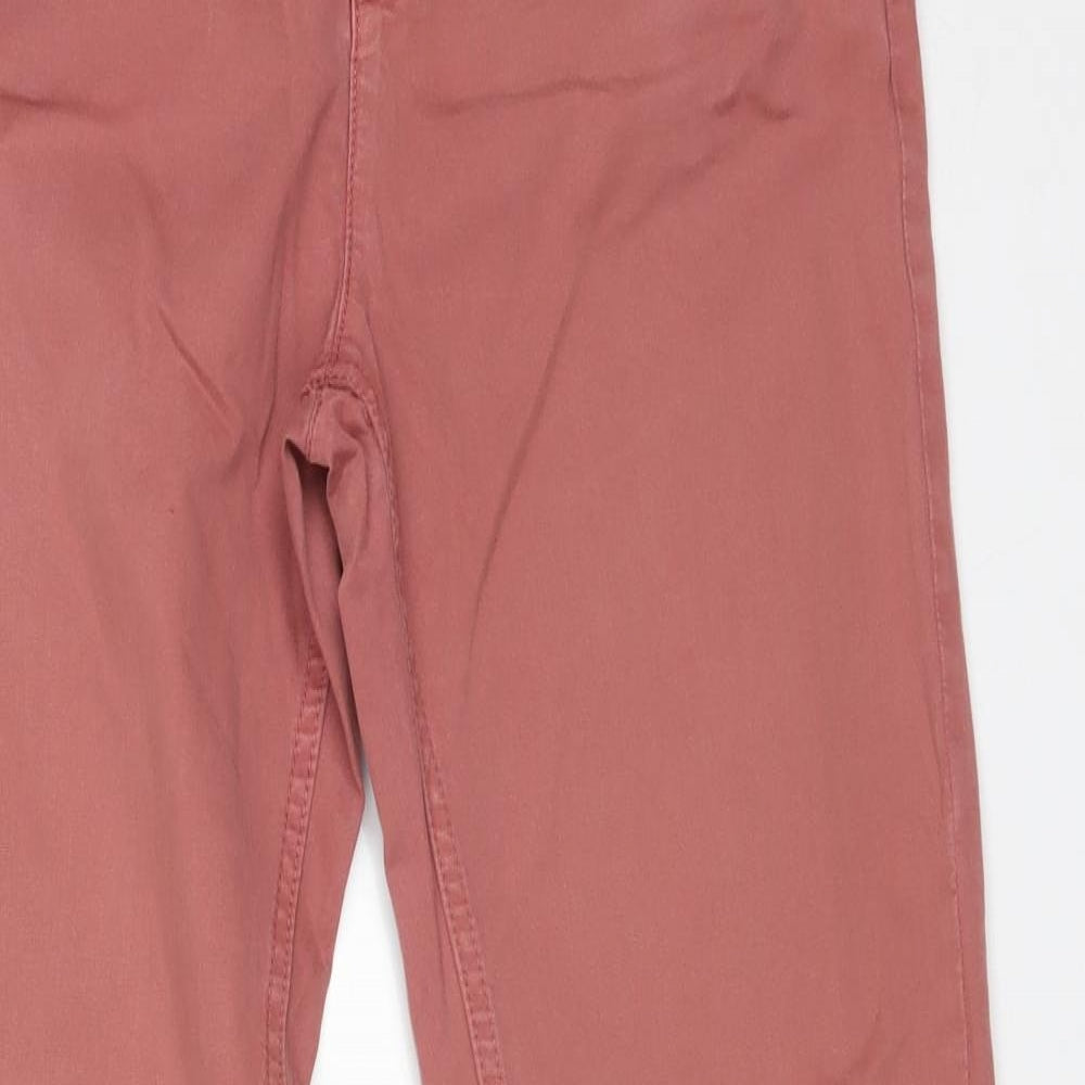 Fat Face Womens Pink  Cotton Chino Trousers Size 8 L29 in Regular
