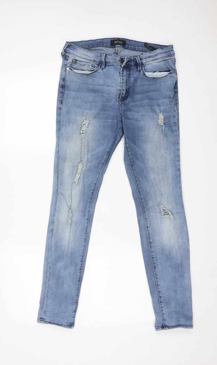 DAVID BITTON Womens Blue  Cotton Skinny Jeans Size 32 L29 in Regular