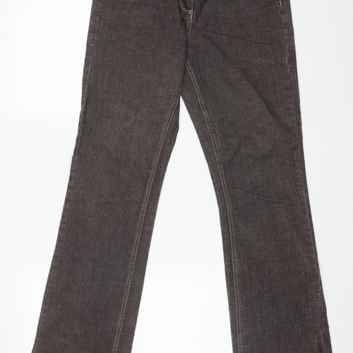 Debenhams Womens Brown  Cotton Straight Jeans Size 10 L31 in Regular