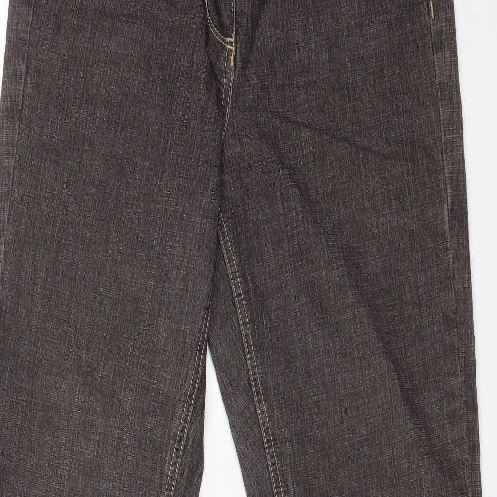 Debenhams Womens Brown  Cotton Straight Jeans Size 10 L31 in Regular