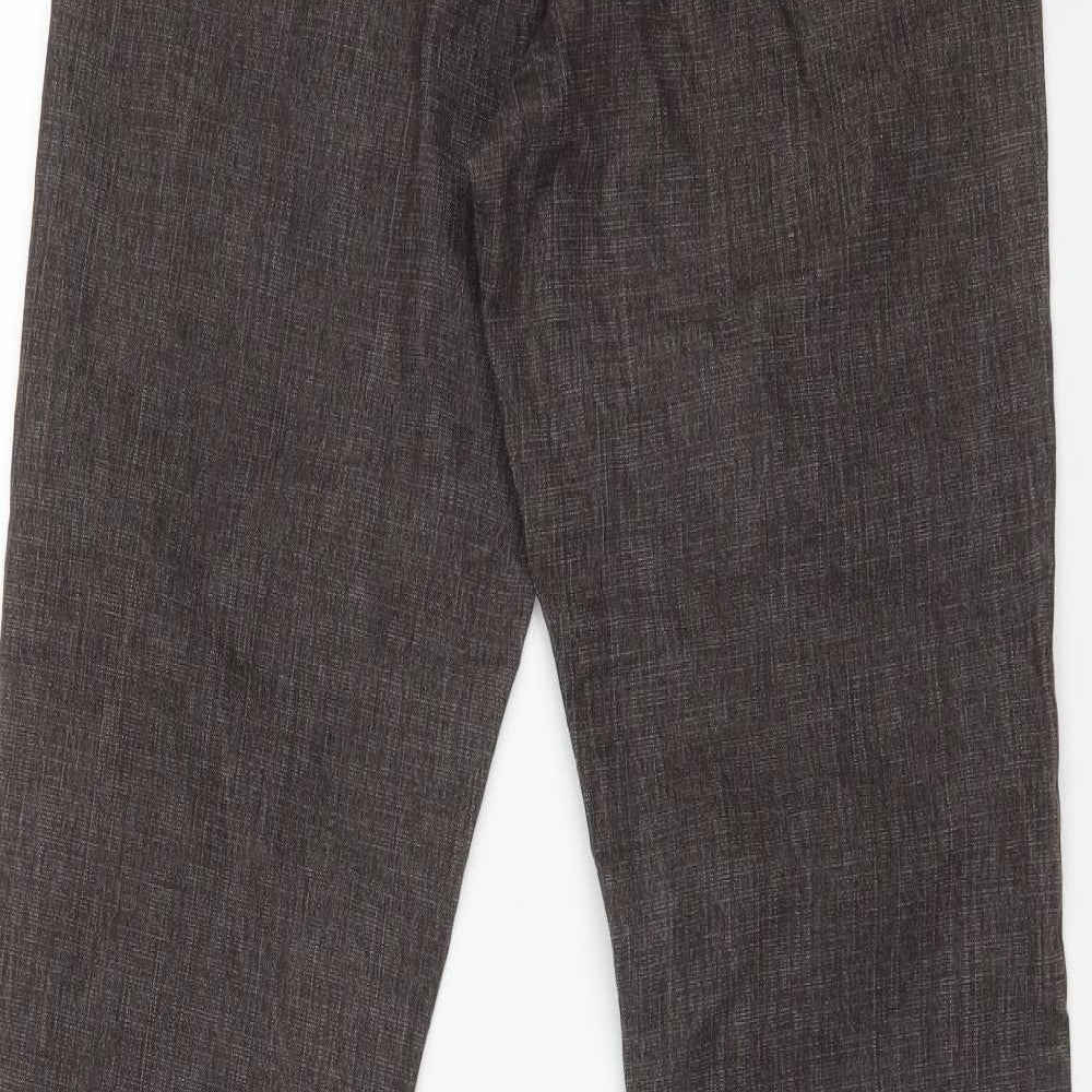 Debenhams Womens Brown  Cotton Straight Jeans Size 10 L31 in Regular