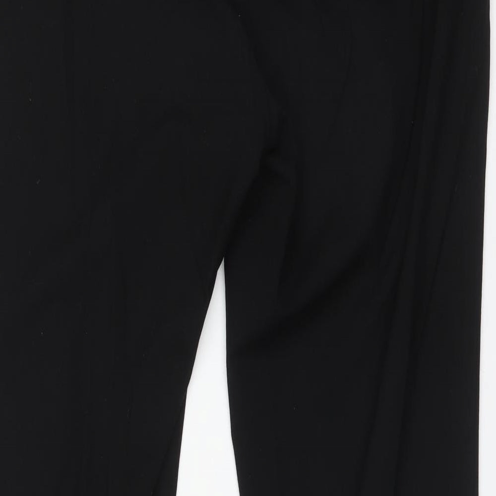 M&S Womens Black  Modal Trousers  Size 12 L30 in Regular