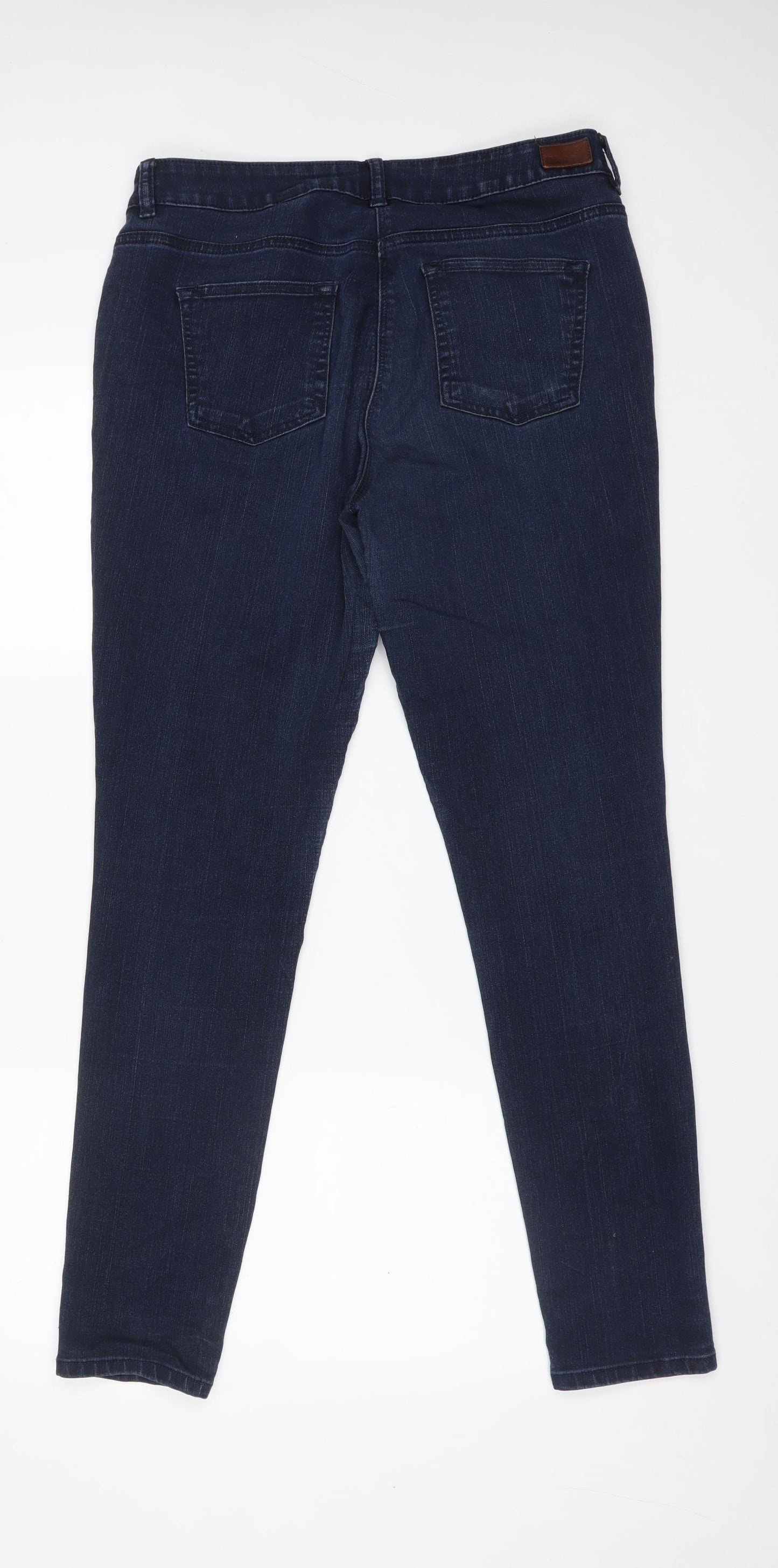 NEXT Womens Blue  Modal Straight Jeans Size 14 L30 in Regular