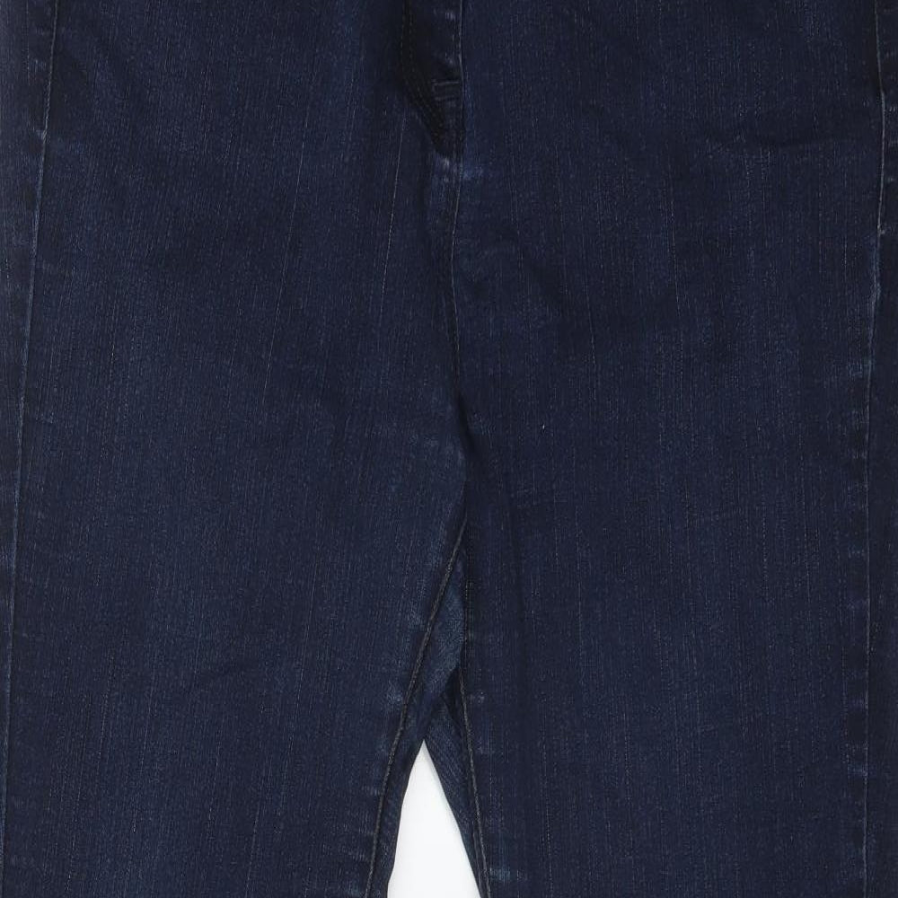 NEXT Womens Blue  Modal Straight Jeans Size 14 L30 in Regular
