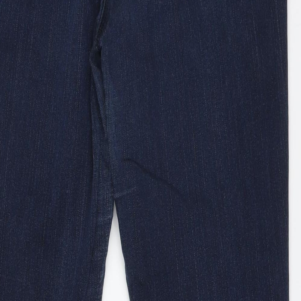 NEXT Womens Blue  Modal Straight Jeans Size 14 L30 in Regular