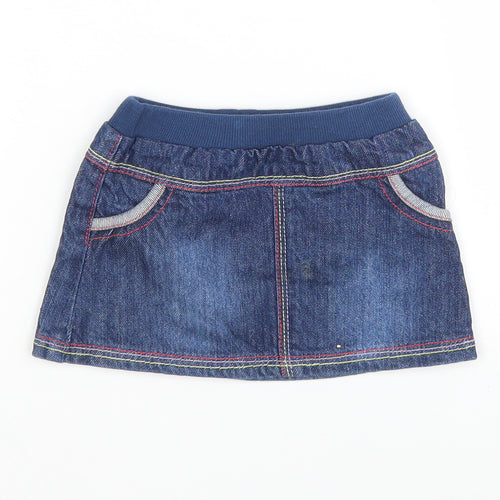 George Girls Blue  Cotton Mini Skirt Size 3-6 Months
