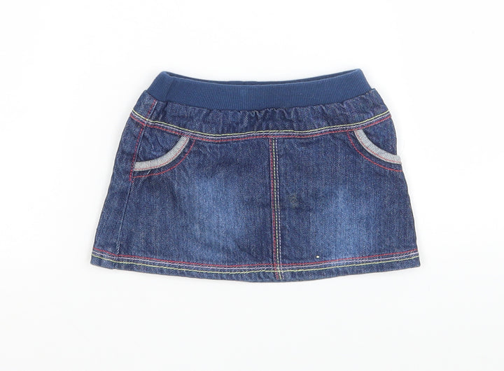 George Girls Blue Cotton Mini Skirt Size 3-6 Months