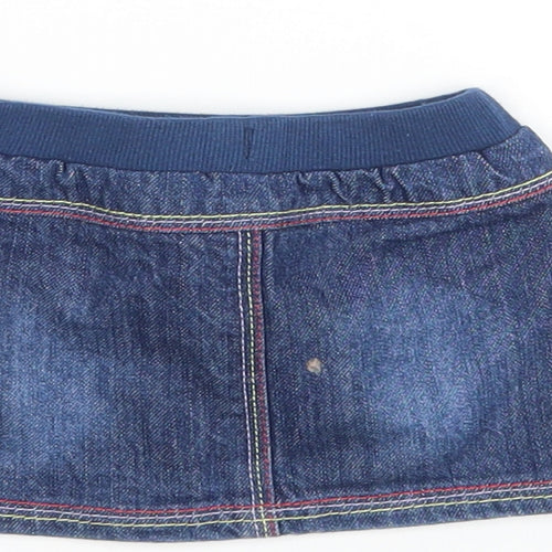George Girls Blue  Cotton Mini Skirt Size 3-6 Months