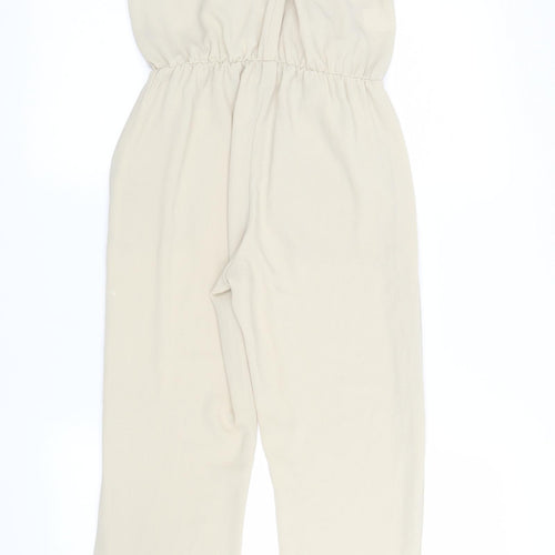 Boohoo Womens Beige  Polyester Jumpsuit One-Piece Size S