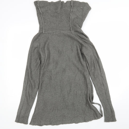 Me Fashion Womens Grey Roll Neck  Acrylic Pullover Jumper Size M