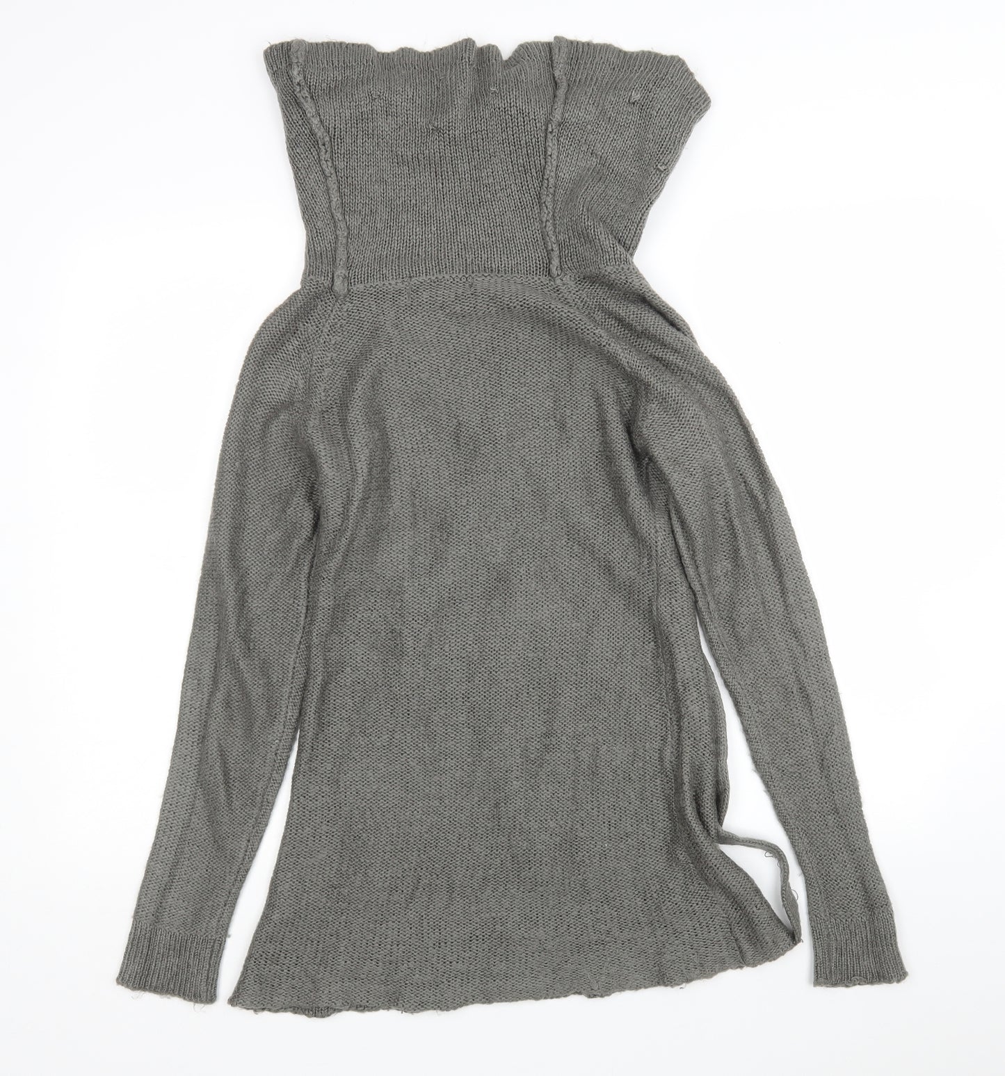 Me Fashion Womens Grey Roll Neck  Acrylic Pullover Jumper Size M