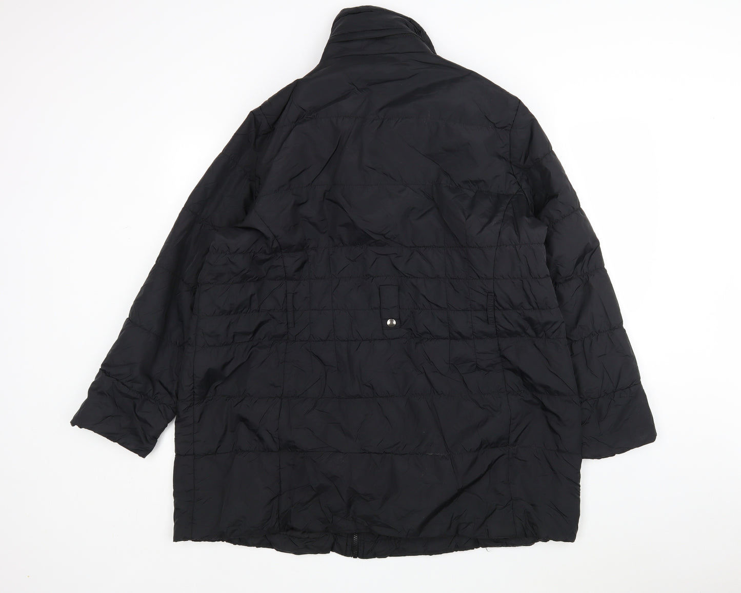 M&S Womens Black   Rain Coat Coat Size XL