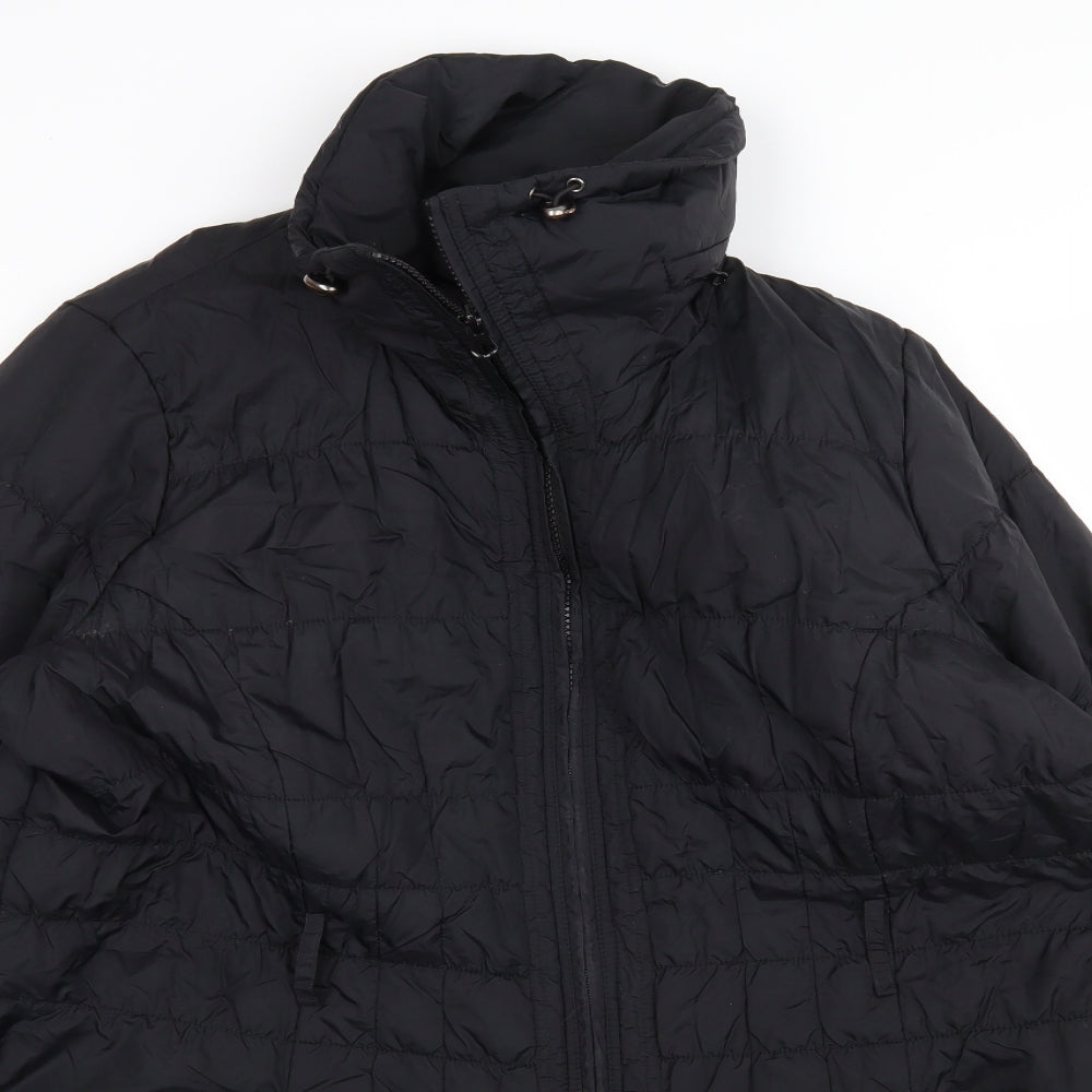 M&S Womens Black   Rain Coat Coat Size XL