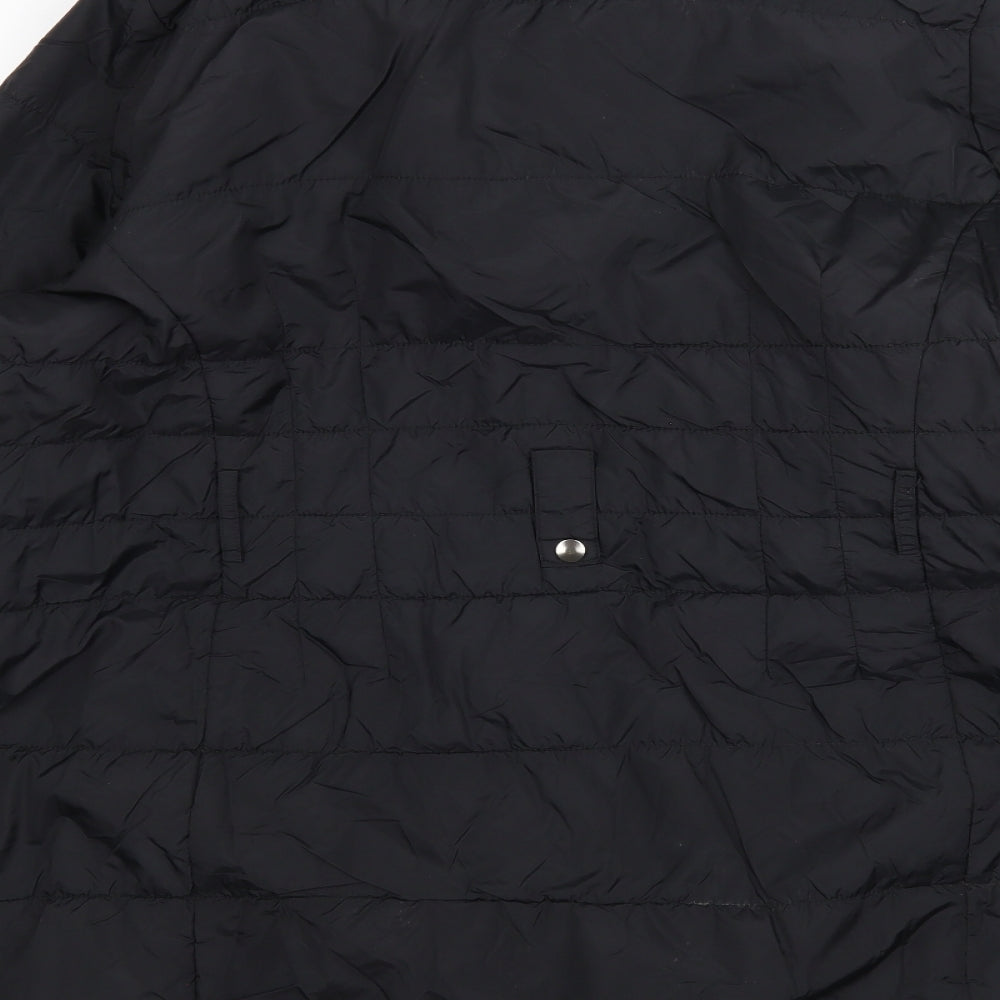 M&S Womens Black   Rain Coat Coat Size XL