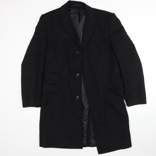 Karl Jackson  Mens Black   Overcoat Coat Size M