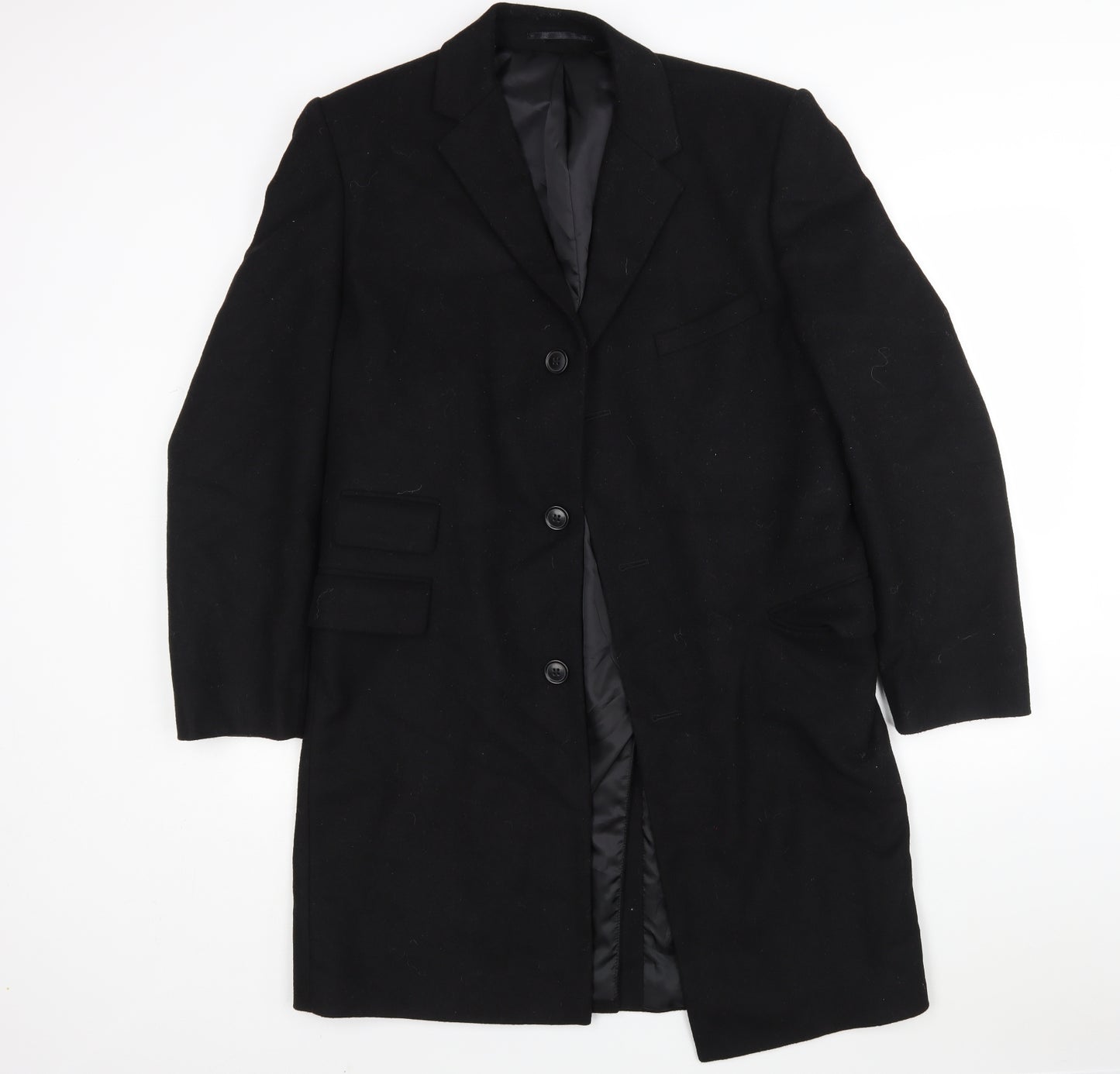 Karl Jackson  Mens Black   Overcoat Coat Size M