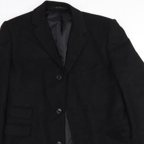 Karl Jackson  Mens Black   Overcoat Coat Size M