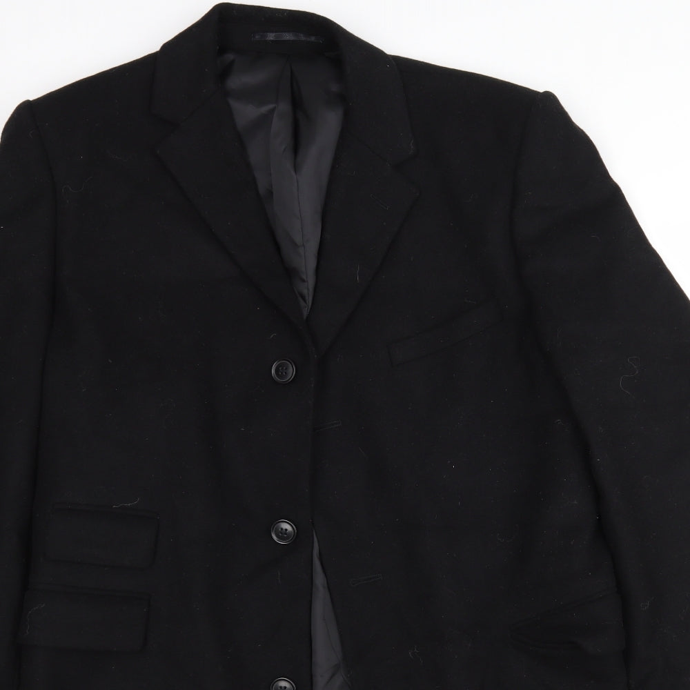 Karl Jackson  Mens Black   Overcoat Coat Size M