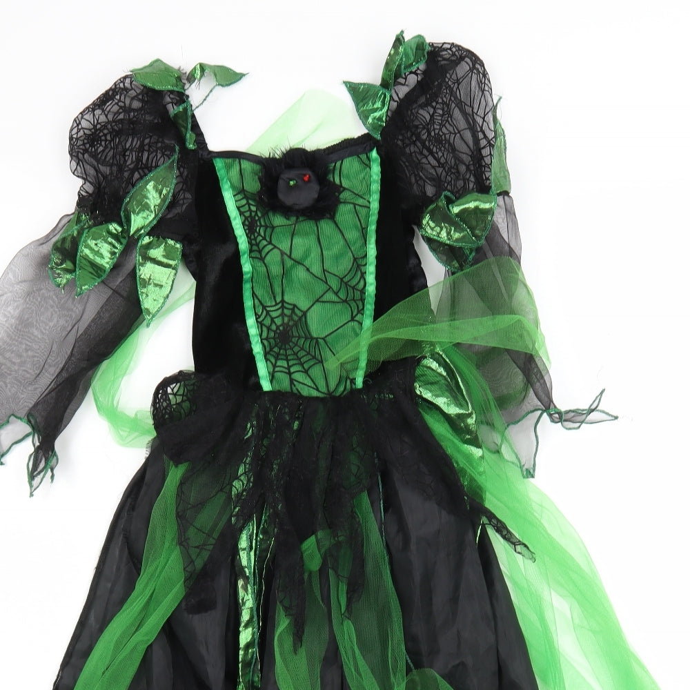 Tesco Girls Multicoloured   A-Line  Size 7-8 Years  Round Neck  - Halloween Dress