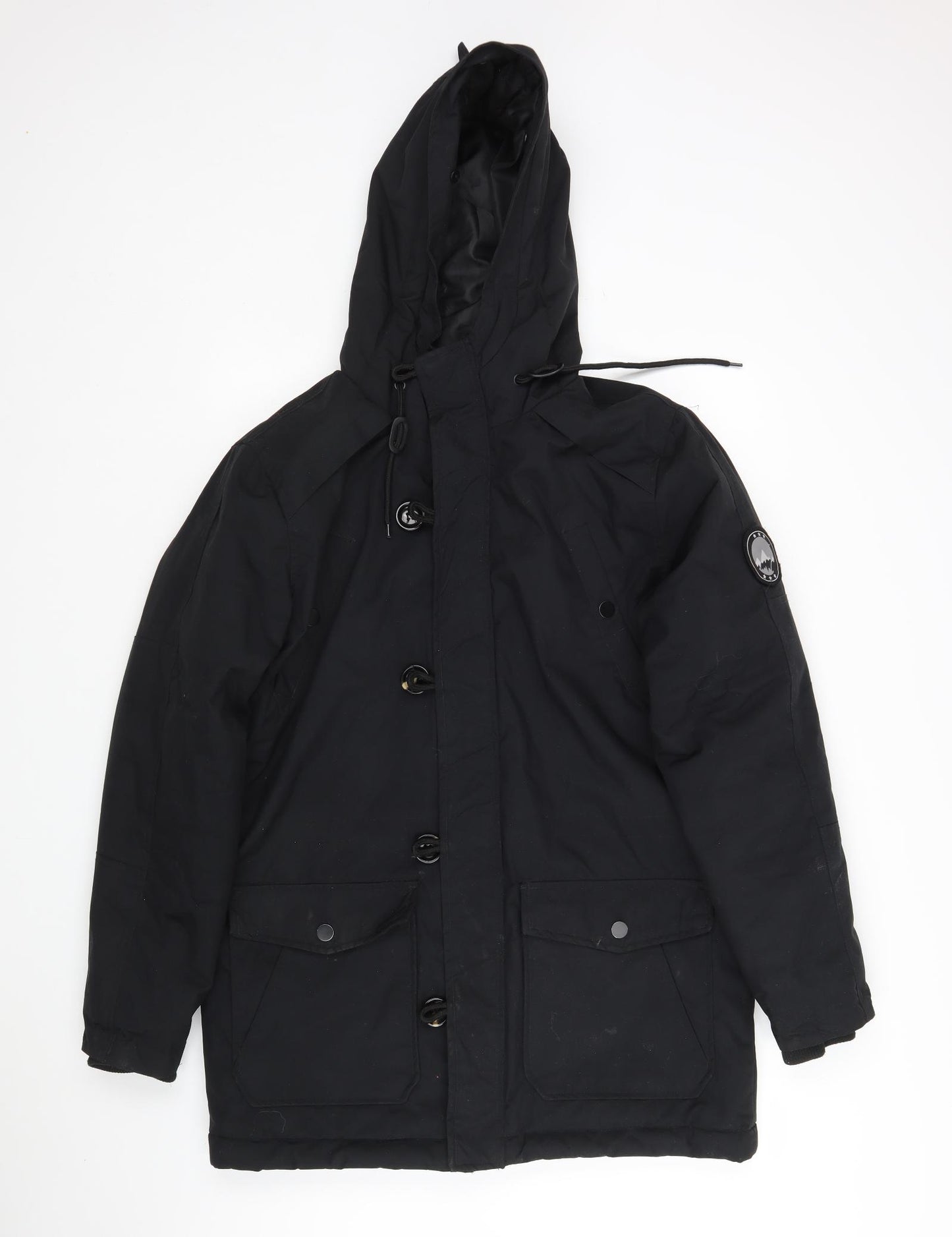 Cedar Wood State Mens Black   Parka Coat Size M