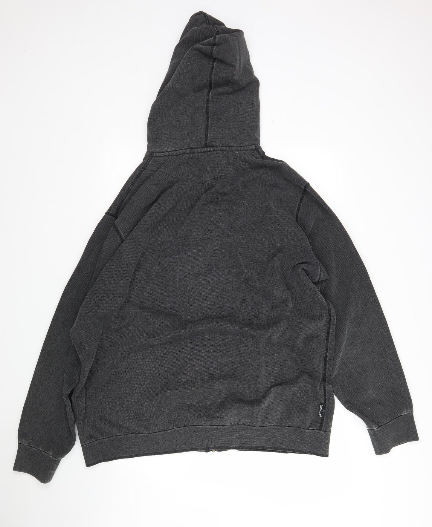 Guiness Mens Grey  Cotton Full Zip Hoodie Size 2XL