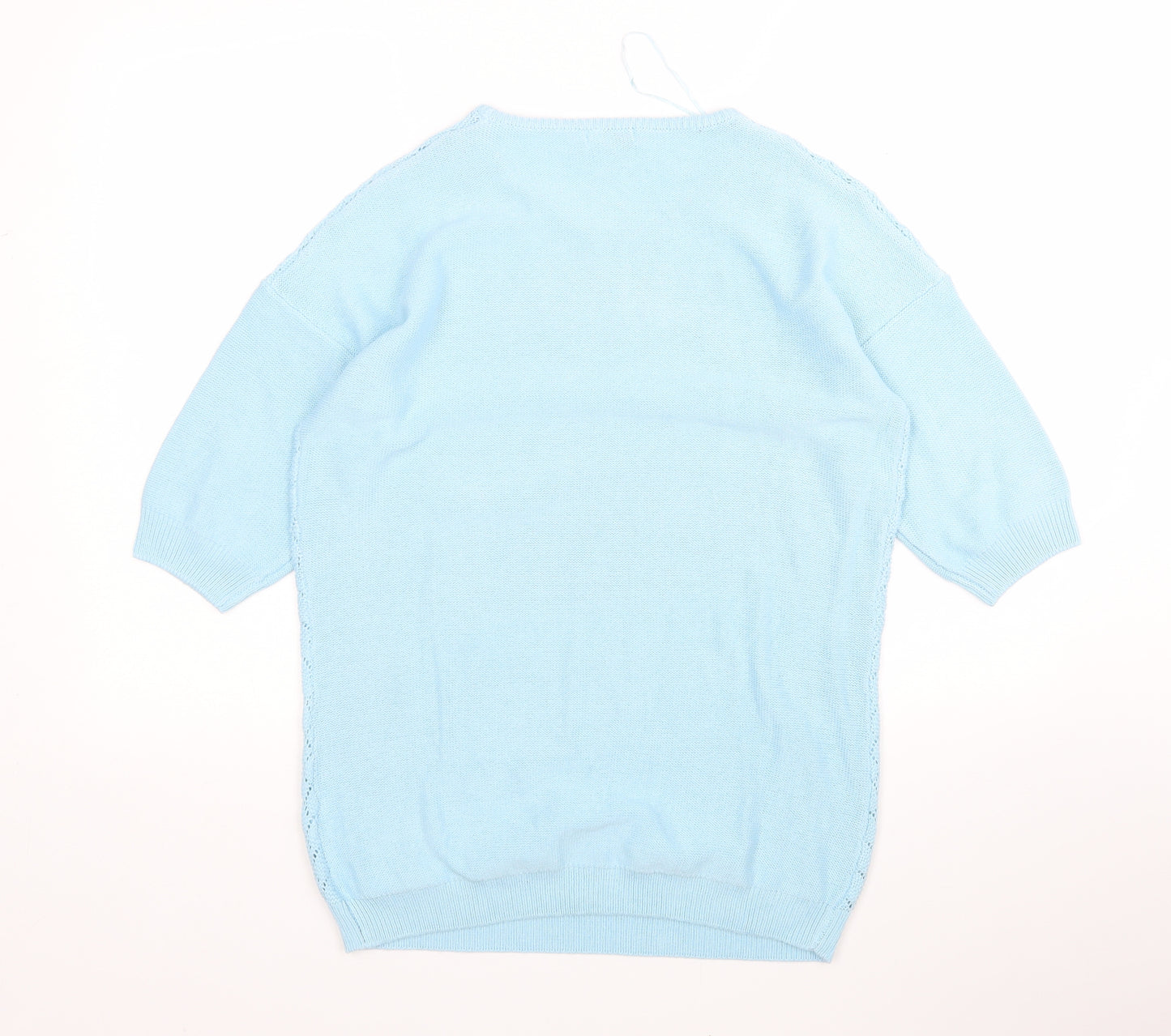 Damart Womens Blue Round Neck  Acrylic Pullover Jumper Size 10