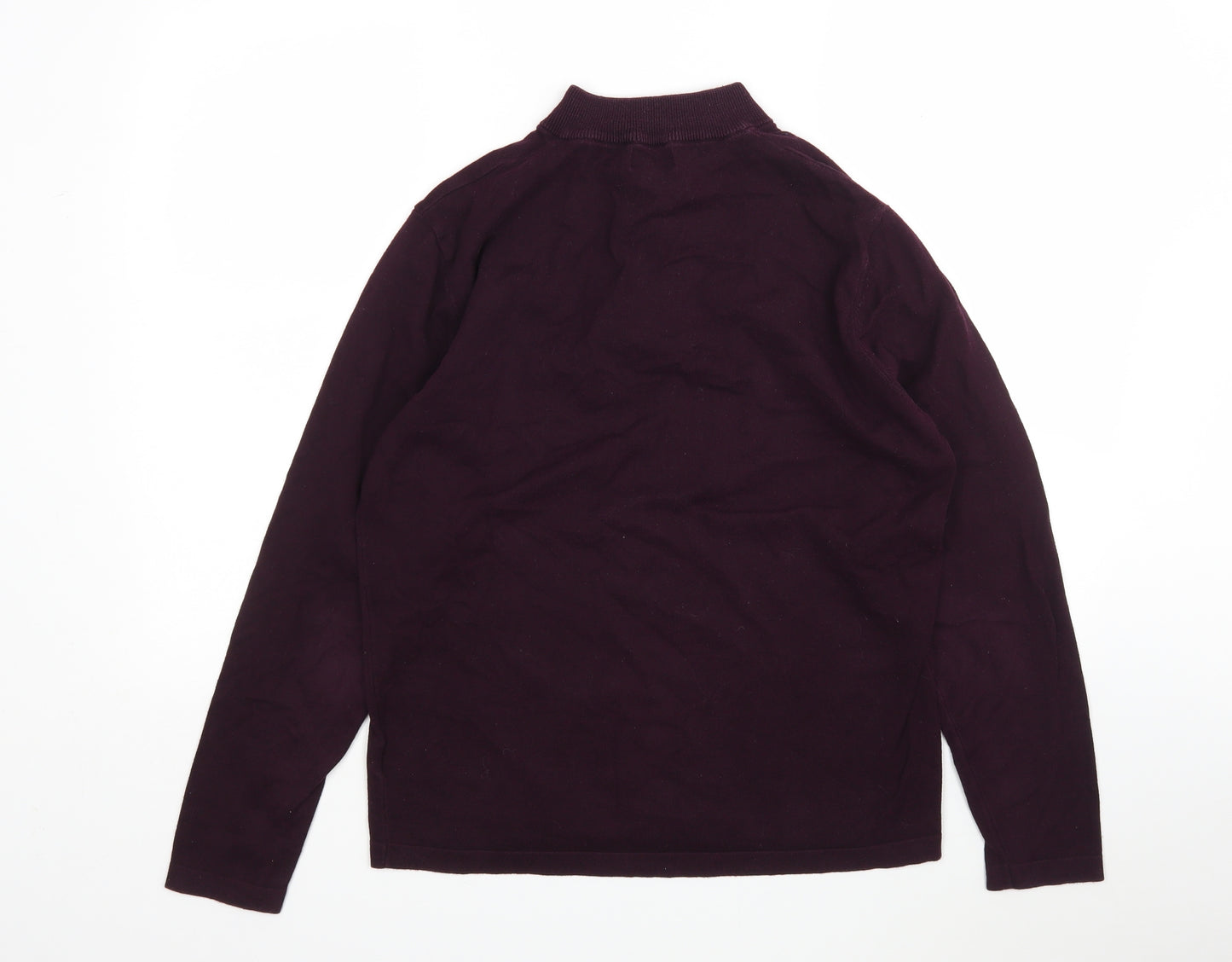 NEXT Mens Purple Round Neck  Cotton Pullover Jumper Size M