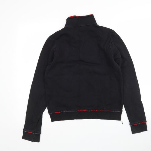 FCUK Womens Black  Cotton Full Zip Sweatshirt Size M