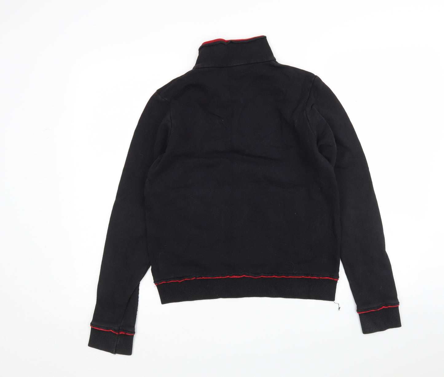 FCUK Womens Black  Cotton Full Zip Sweatshirt Size M