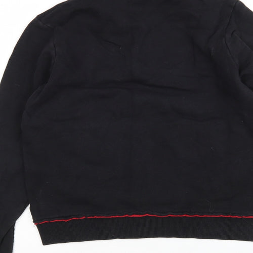 FCUK Womens Black  Cotton Full Zip Sweatshirt Size M