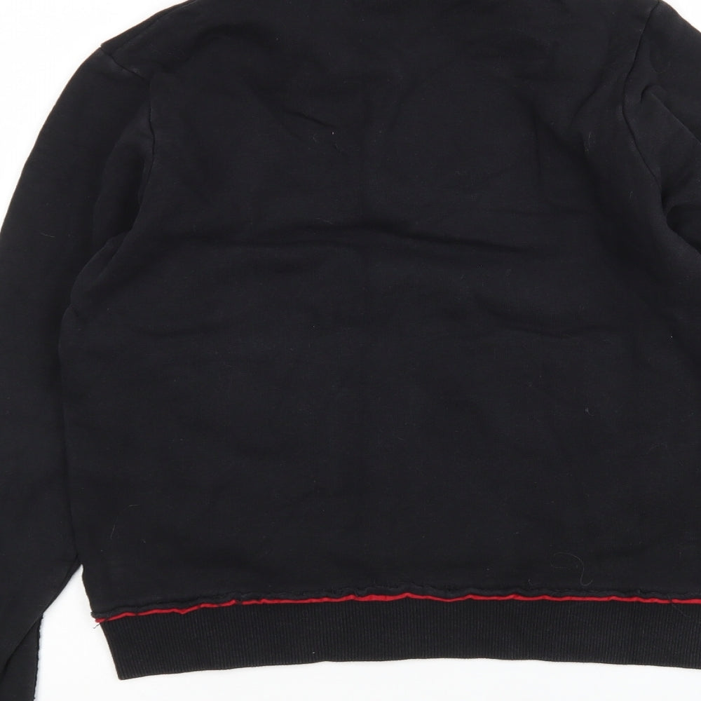 FCUK Womens Black  Cotton Full Zip Sweatshirt Size M