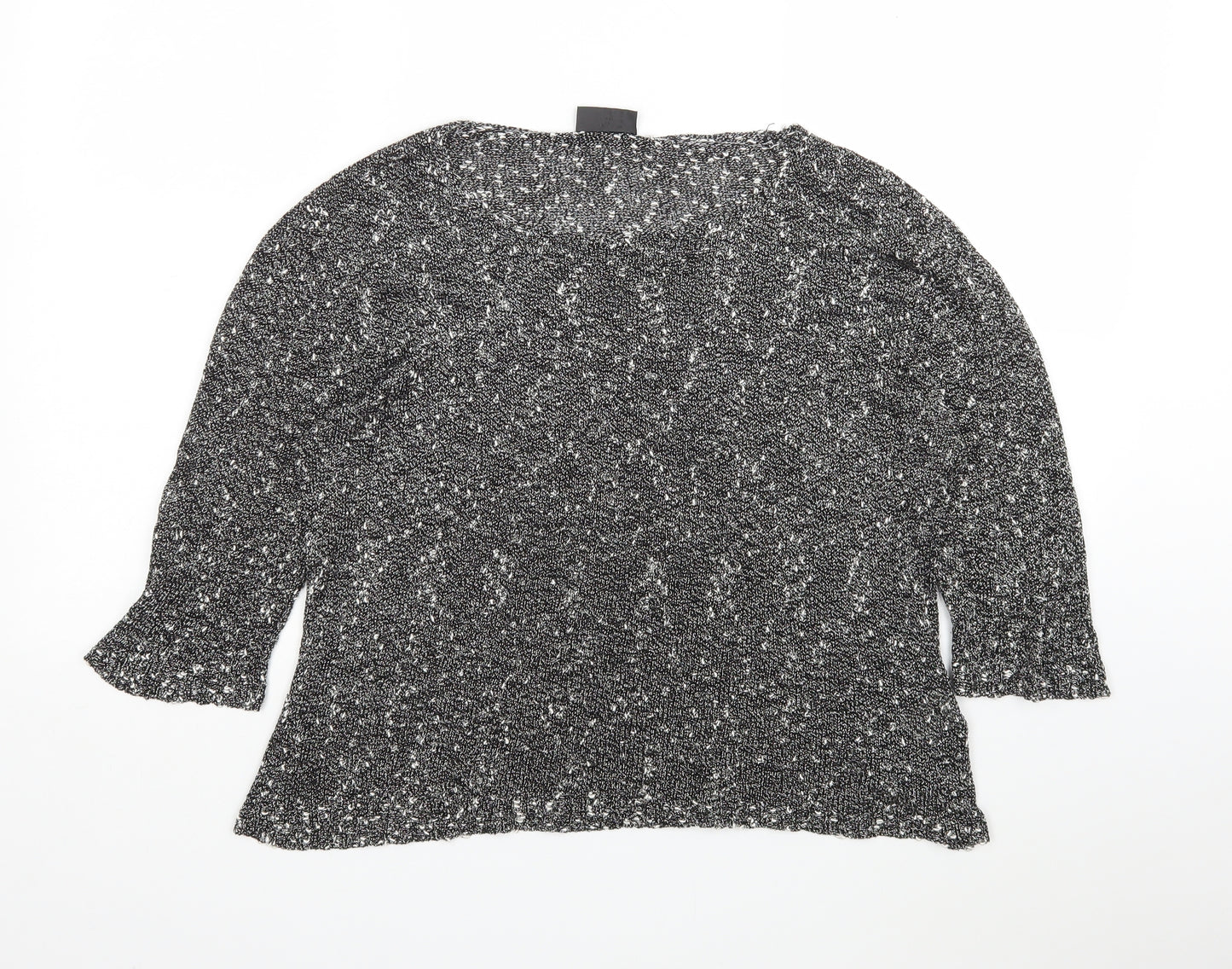 Alex & Co Womens Grey Round Neck  Acrylic Pullover Jumper Size 18