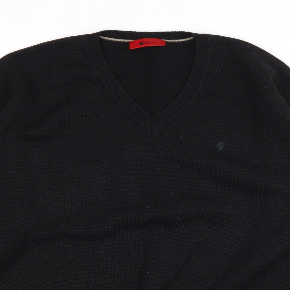 Gabicci Womens Black V-Neck  Acrylic Pullover Jumper Size S