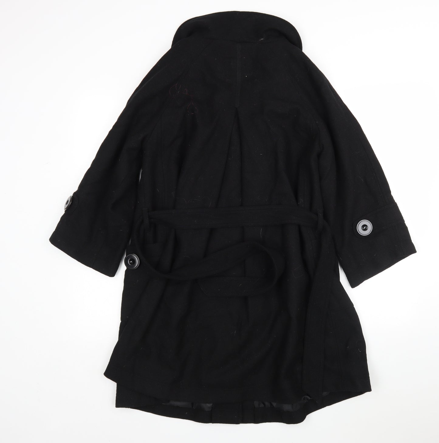 New Look Womens Black   Overcoat Coat Size 12