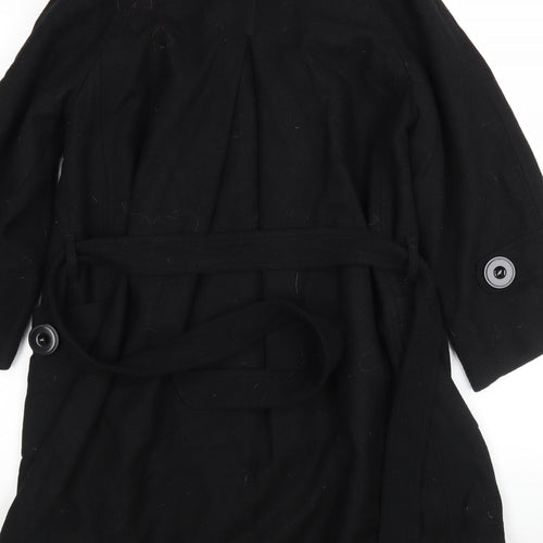 New Look Womens Black   Overcoat Coat Size 12